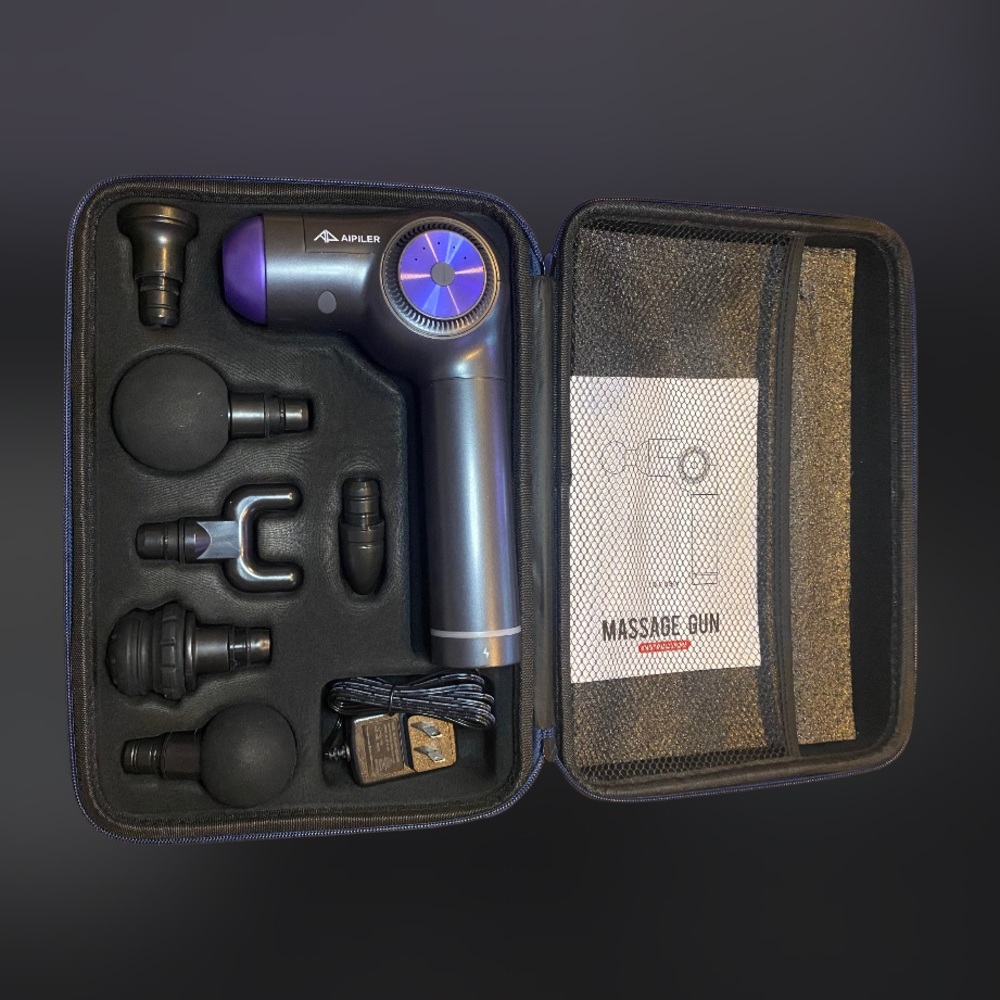 Massage Gun with Interchangeable Heads and Case